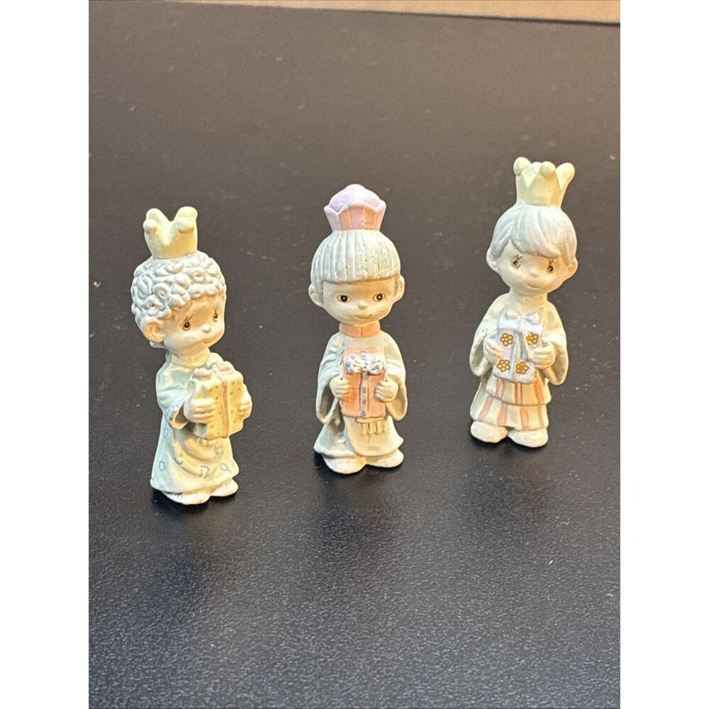 Precious Moments Collection Three Kings Miniature Pewter Set 694495 2" No Box